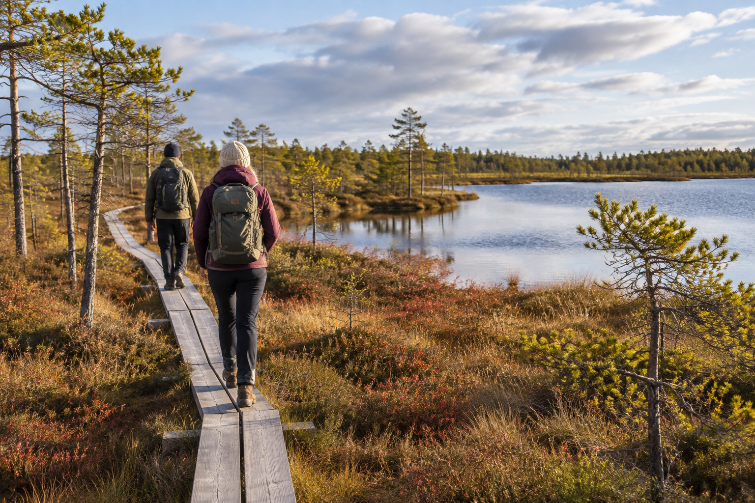 Illustratsioon Saaremaa raba laudteest; mitte dokumentaalfoto Koigi õpperajast